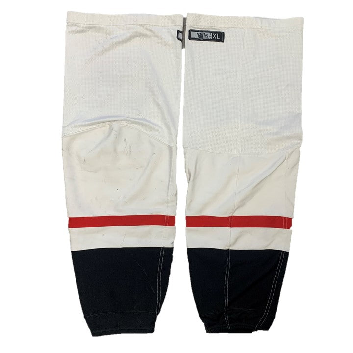 OHL - Chaussettes de hockey CCM d'occasion (blanches/noires/rouges)